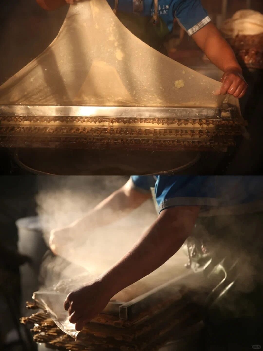 Yunnan Barbecue — a cook tending a smoky charcoal grill