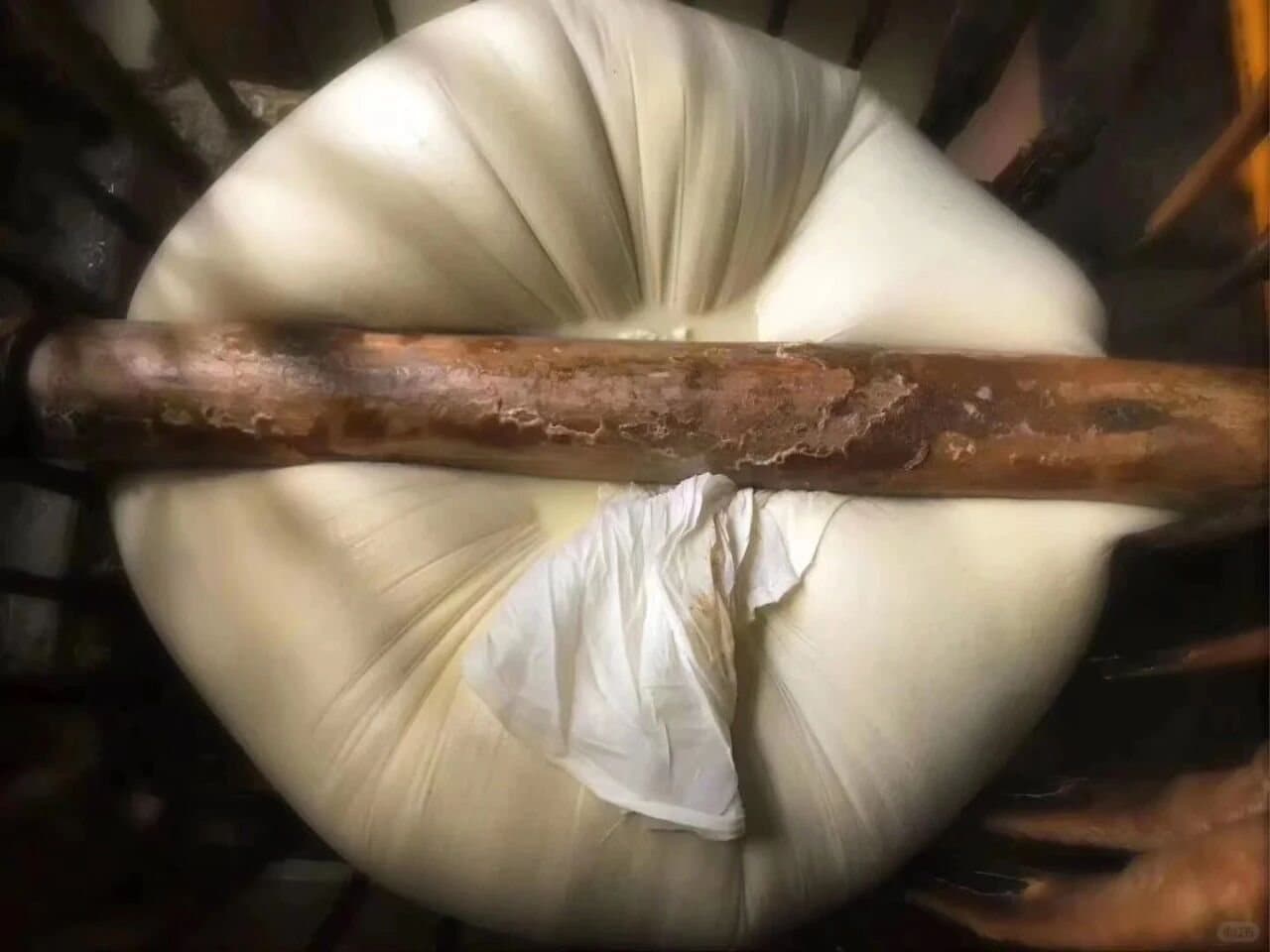 Yunnan Barbecue — a close view of cloth-wrapped tofu