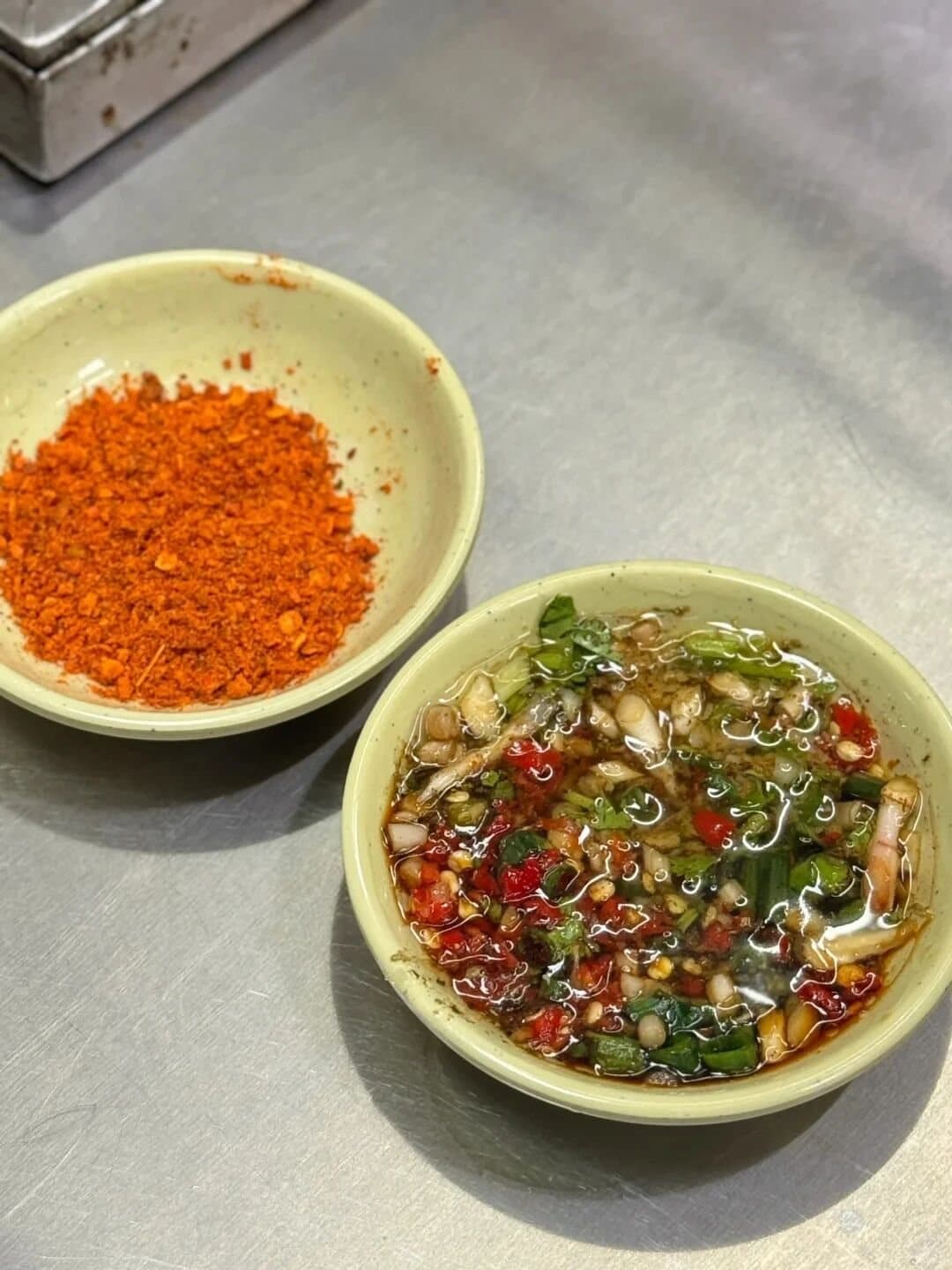 Yunnan Barbecue — chili and herb dipping sauces