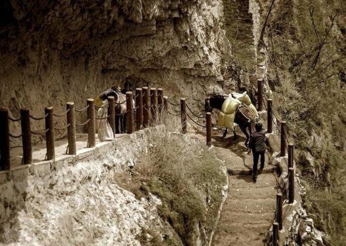 Fascinating Facts About Yunnan — a caravan path cut into a cliff
