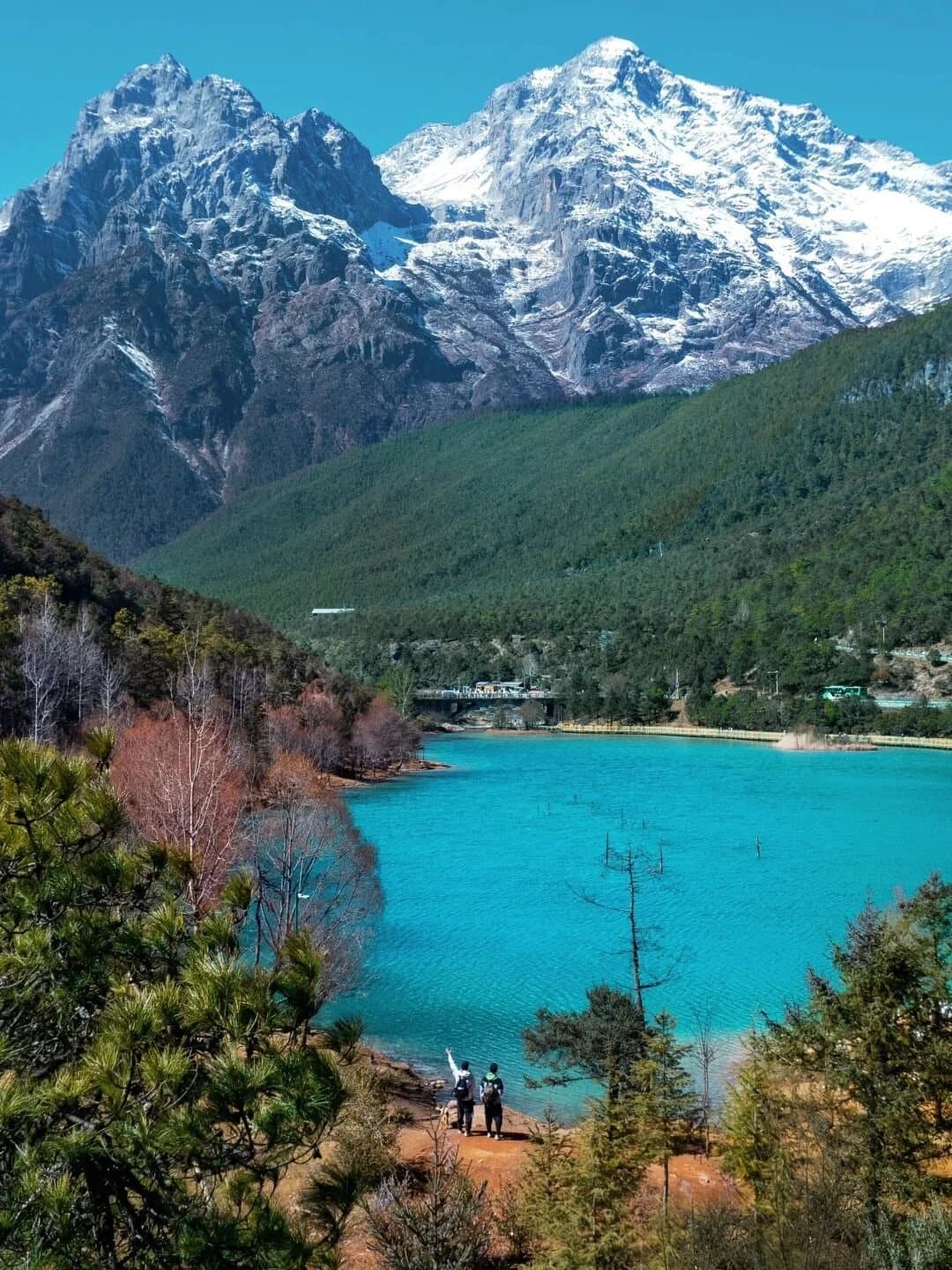 Blue Moon Valley — Jade Dragon Snow Mountain above Blue Moon Valley