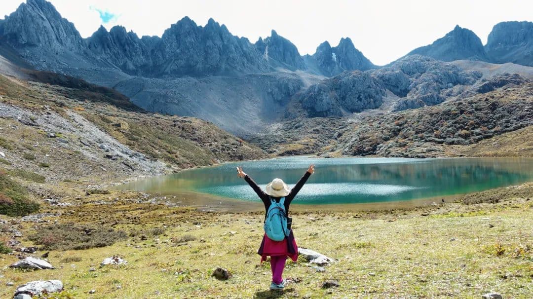 Abuji Lake in a rocky alpine basin